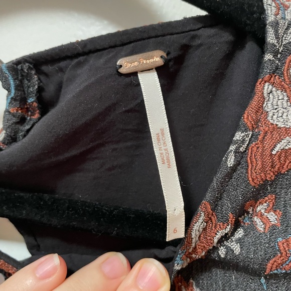 Free People Structured Floral Mini Dress - Picture 6 of 16